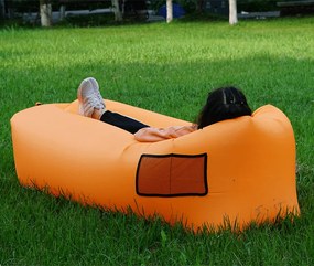 Felfújható babzsák/lazy bag, narancssárga, LEBAG