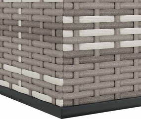 Szürke Polyrattan Kerti Párnatartó Doboz 145 X 100 X 103 Cm