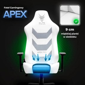 Gaming forgószék fehér színben APEX
