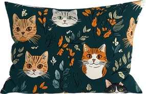 Pamut párnahuzat CATTAMI POLY 50x70 cm, sötétzöld