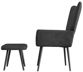 Juskys Odense fotel lábtartóval – szürke