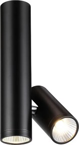 RENDL BOGARD TWIN mennyezeti lámpa matt fekete 230V LED 2x5W 40° 3000K