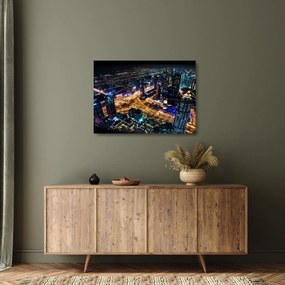 Éjszakai város képe (üvegen) (70x50 cm)