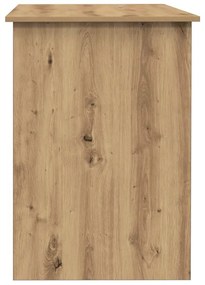 kézműves tölgy színű szerelt fa íróasztal 100x55x75 cm