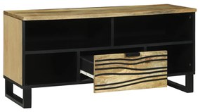 tévé szekrény - 100 x 33,5 x 46 cm, tömör mangóból.