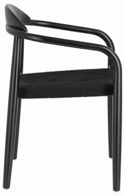 Glynis fekete eukaliptuszfa kerti szék - Kave Home