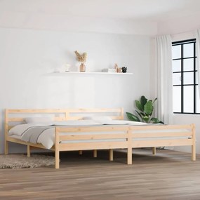 Tömör fa ágykeret 200x200 cm