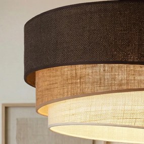 Brilagi - Kábelre szerelt csillár TRIO 3xE27/60W/230V átm. 60 cm barna/bézs/fehér