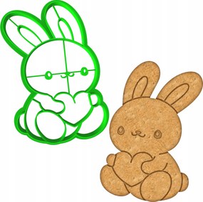 Húsvéti Forma Mézeskalács lyukasztó Húsvéti Nyuszi 10cm