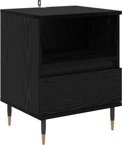 vidaXL Éjjeliszekrény fiókkal Fekete tölgy 40 x 35 x 50 cm Faanyag