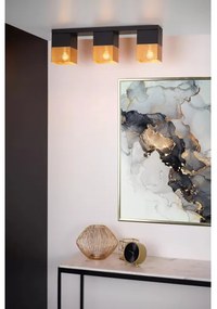 Lucide 21123/03/02 - Mennyezeti lámpa RENATE 3xE27/40W/230V arany/fekete