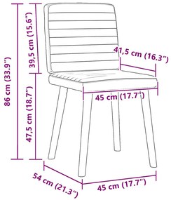vidaXL étkezőszékek 4 db Jeans kék szövet