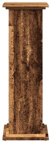 antik fa színű szerelt fa bemutatóállvány tárolóval 31x30x90 cm
