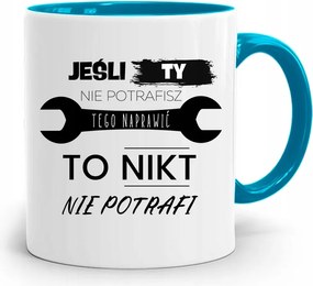 Kék Bögre Építőknek Ki Ha Nem Te, Nyomtatott Fotóval