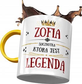 Sárga bögre Zsófia Zsófi Barátnőinek Ajándék Nyomtatott Fotóval