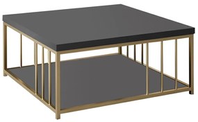 Dohányzóasztal Zenn - Anthracite, Gold