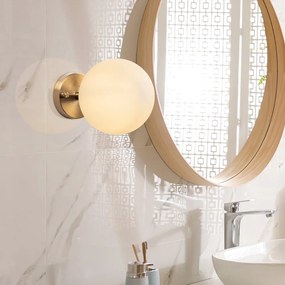 Fehér-bronzszínű fali lámpa ø 15 cm Atmaca – Opviq lights