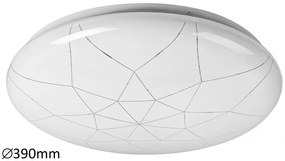 RABALUX-5540 Damien fehér távirányítós fényerő és színhőmérséklet szabályozható led mennyezet lámpa 1X1920 Lm 3000-6500K Ø 390
