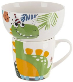 Orion Porcelánový hrnek s miskou Dino, 0,35 l