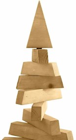 Fából készült Karácsonyfa állvánnyal Barna 120 cm Tömör fenyőfa