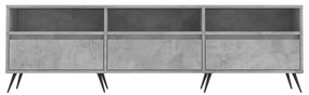 betonszürke szerelt fa TV-szekrény 150x30x44,5 cm