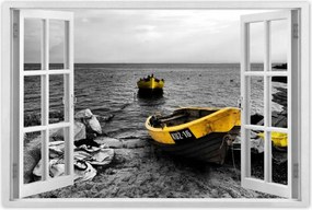 Poszterek 90x60 Csónakok a balti tengerparton