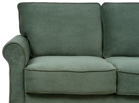 Háromszemélyes sötétzöld kordbársony kanapé RONNEBY Beliani