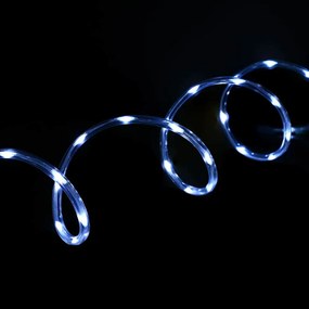 Kötél világítás 240 LED-del Hideg Fehér 10 m PVC