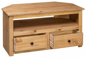 vidaXL panama stílusú tömör fenyőfa sarok TV-szekrény 93 x 49 x 49 cm
