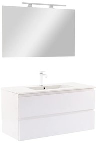 Vario Pull 100 komplett fürdőszoba bútor fehér-fehér