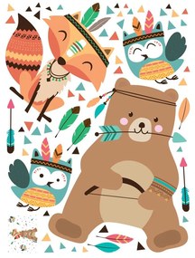 Bear Indian Happy gyerek falmatrica - Ambiance