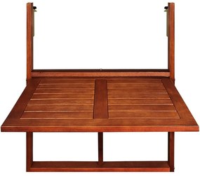 Casaria HANS függő erkélyasztal, 65x45x87cm, barna