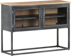 vidaXL szürke tömör akácfa tálalószekrény 100 x 30 x 70 cm
