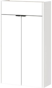 Fehér szekrény tölgyfa dekorral 56x97x22 cm Ameca – Germania