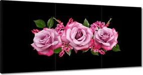 Vászonkép 180x90 Rózsaszín rózsák anyukáknak