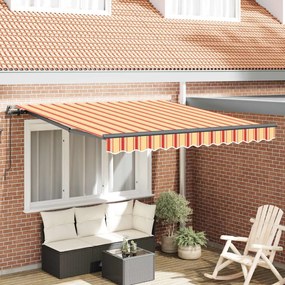 Behúzható napellenző Sárga és narancs 350 x 250 cm