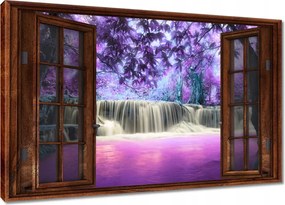 Vászonkép 60x40 Lila vízesés