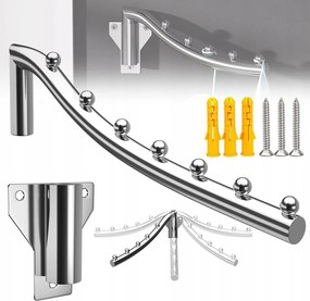 Íves Akasztó 7 Golyó 40cm Fali Szekrény Hálószoba Fürdőszoba