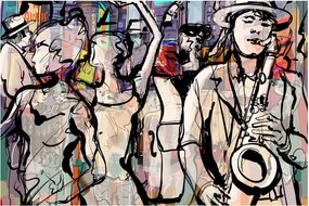 Kép - Jazz éjszaka (90x60 cm)