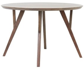 Barna kerek étkezőasztal akácfa asztallappal ø 140 cm Quenza – Light &amp; Living