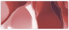 Kép - Piros absztrakt virág N⁰3 (120x50 cm)