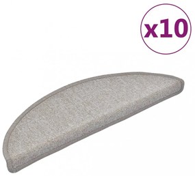 10 db tópszínű lépcsőszőnyeg 56x17x3 cm