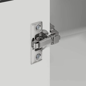 Fali konyhaszekrény polcokkal Fekete 57 x 57 x 100 cm Faanyag