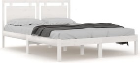 vidaXL Small Double fehér tömör fa ágykeret 120 x 190 cm