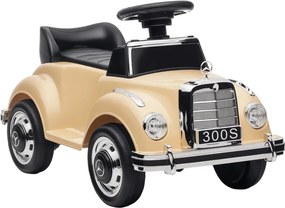 AIYAPLAY Gyermekeknek való utazóautó, Mercedes Benz Design 300 S, bézs