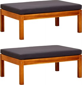 vidaXL 2 db tömör akácfa kerti lábtartó