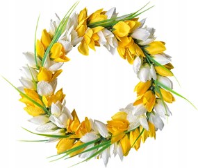 Tavaszi Koszorú Tulipánokkal Ajtó Dekoráció Húsvéti Tulipánok