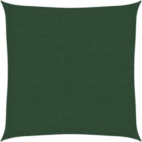 vidaXL sötétzöld HDPE napvitorla 160 g/m² 3 x 3 m