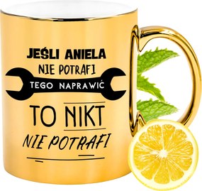 Prémium Arany Csillogó Bögre Angyalkáknak Ajándék Nyomtatott Fotóval