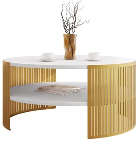 Dohányzóasztal Zentono Gold (arany + sarkvidéki fehér) . 1103773